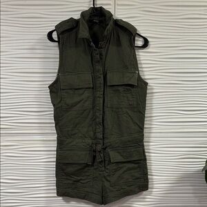 Olive Green Sleeveless Romper